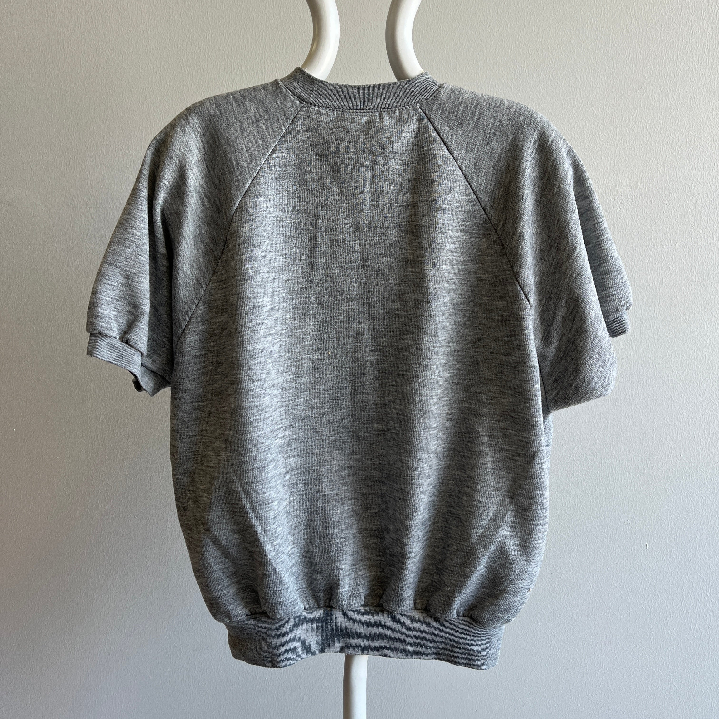 GG 1980s Soft Gray Short Sleeve Warm Up