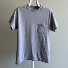 GG 1990s Blank Gray Pocket T-Shirt by Hanes