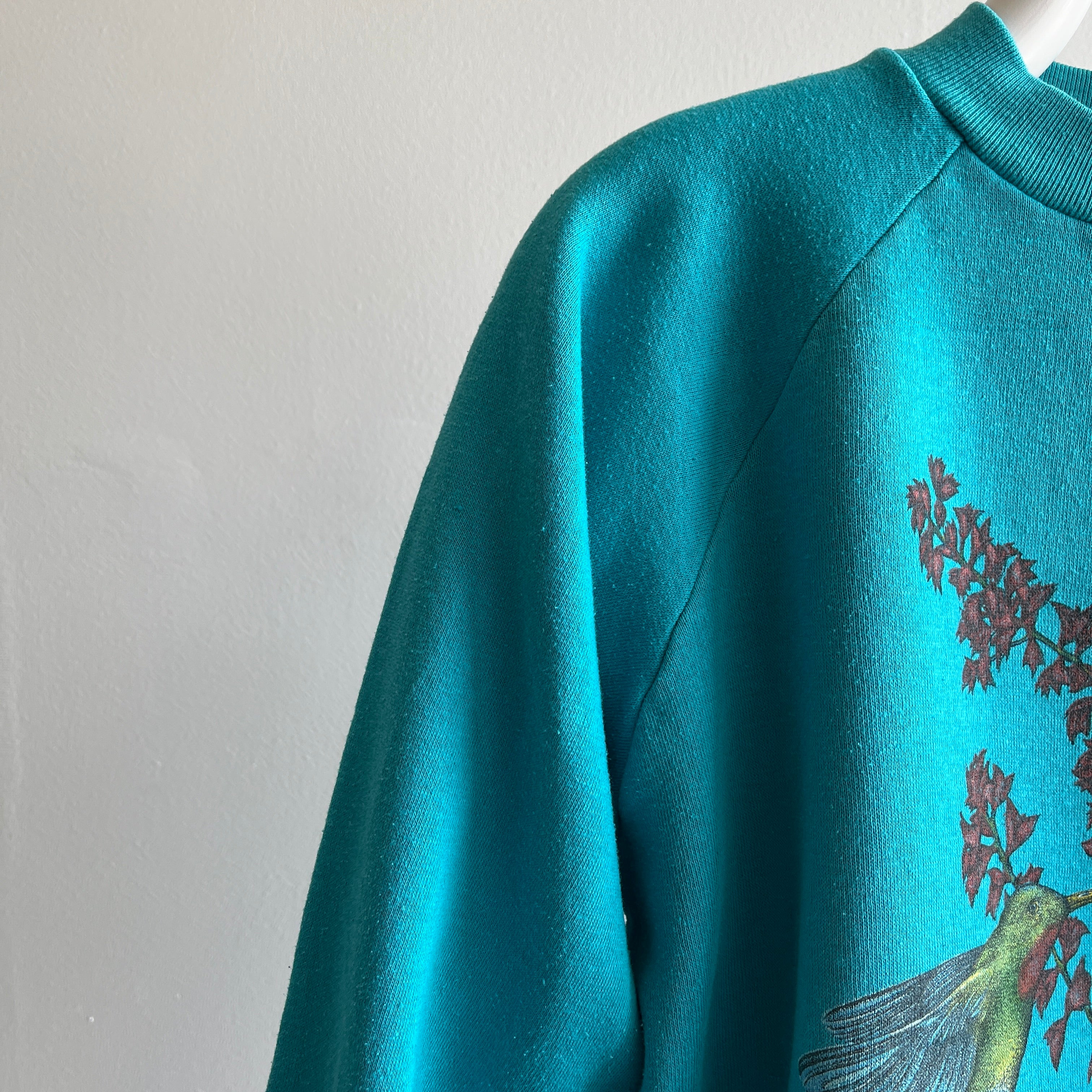 1980s Hummingbird Sweatshirt on a PONY Brand Tag - Puzzling Branding
