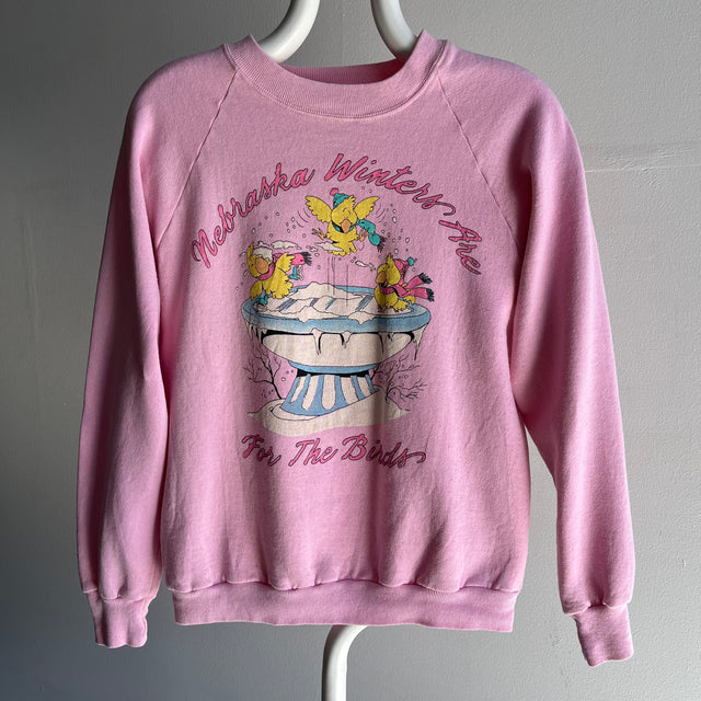 Sweat-shirt Nebraska Winters Are For the Birds des années 1980