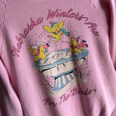 Sweat-shirt Nebraska Winters Are For the Birds des années 1980