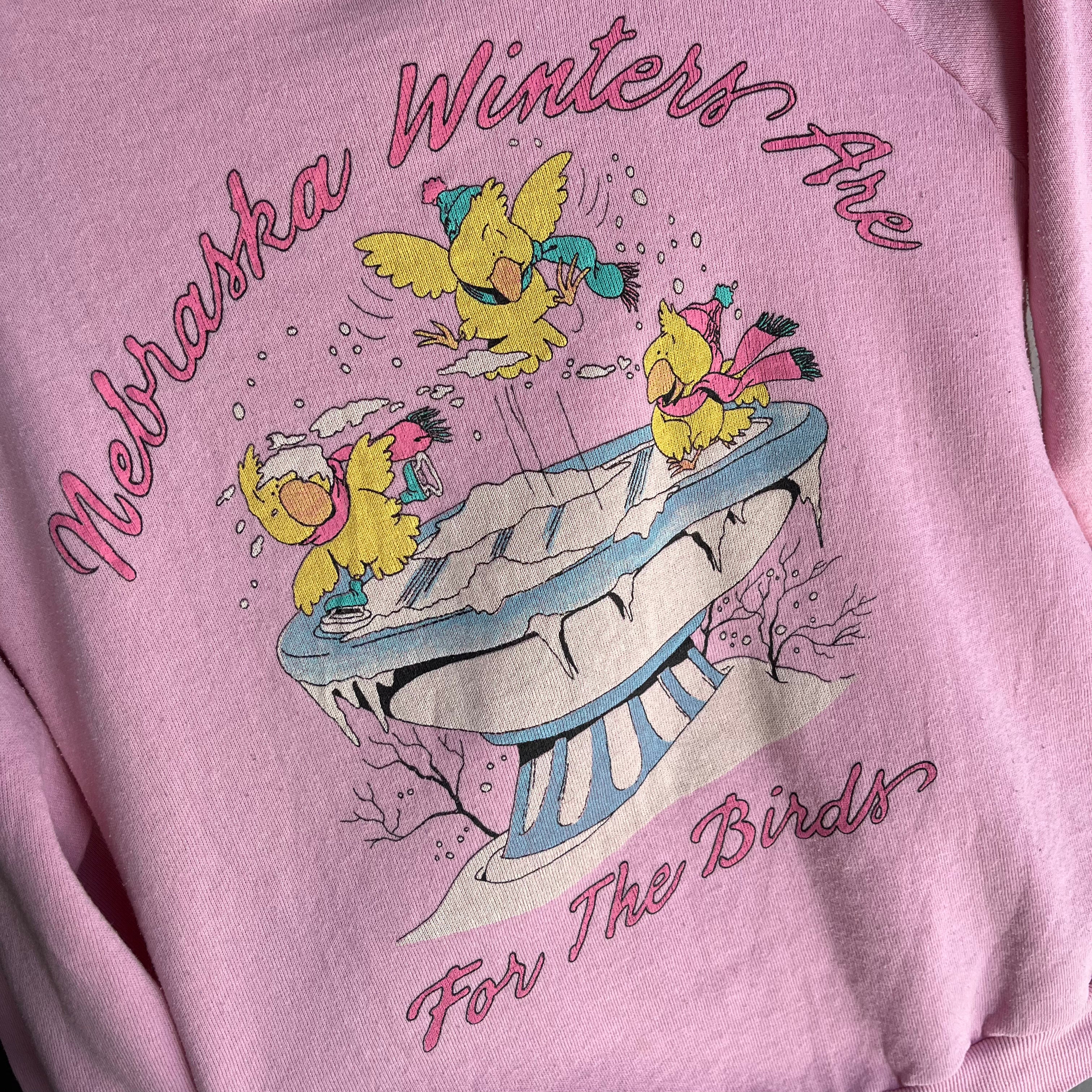 1980s Nebraska Winters Are For the Birds Sweatshirt