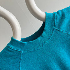 1980s Blank Teal Raglan by Sweats Appeal / Tultex