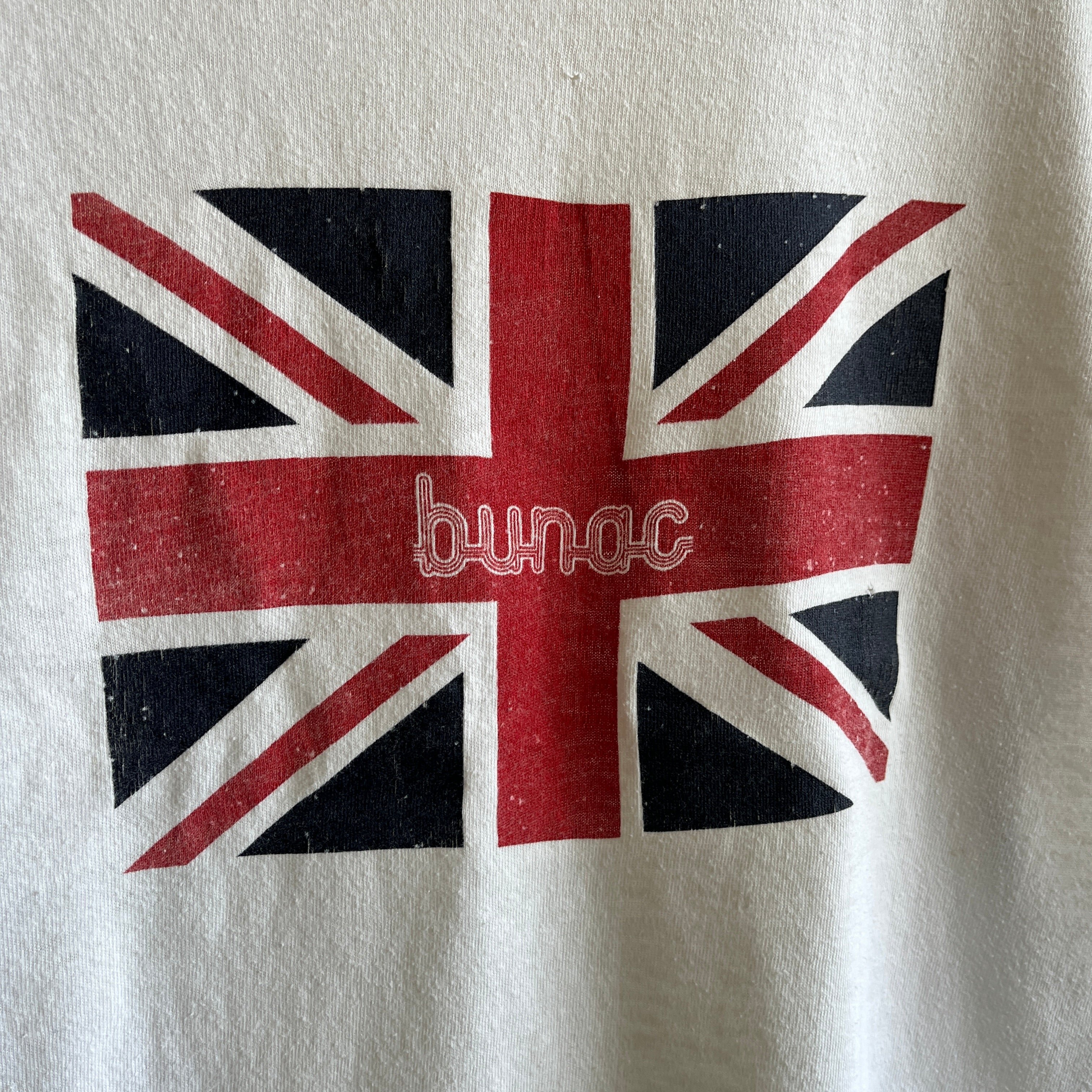 T-shirt à anneau Hanes Tag Bunac des années 1970