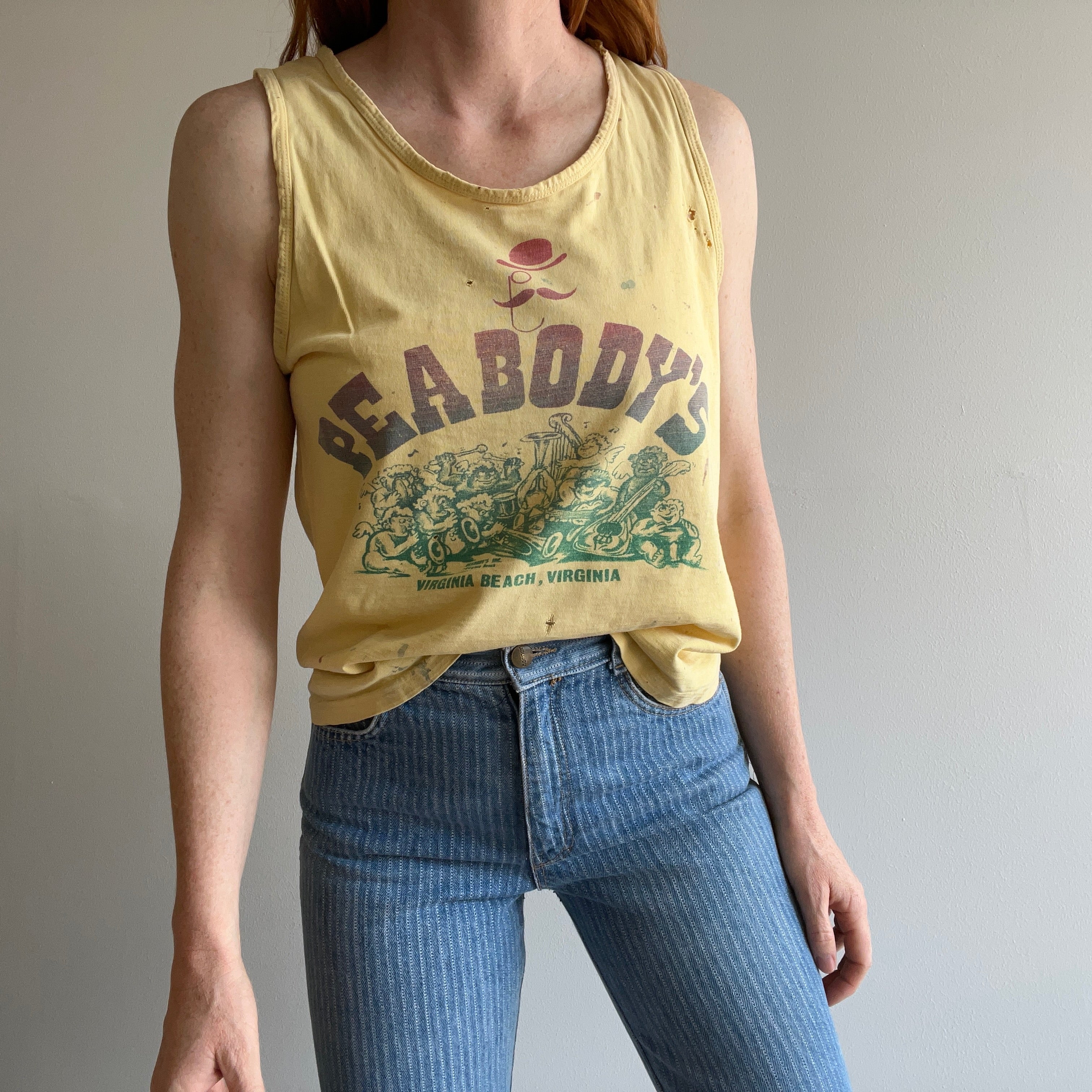 1980s Thrashed Beyond Peabody's Virginia Beach Tank Top