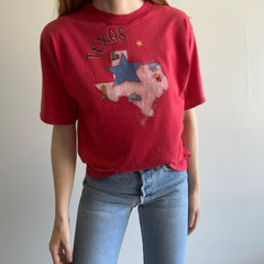 T-shirt Texas peint bricolage des années 1980