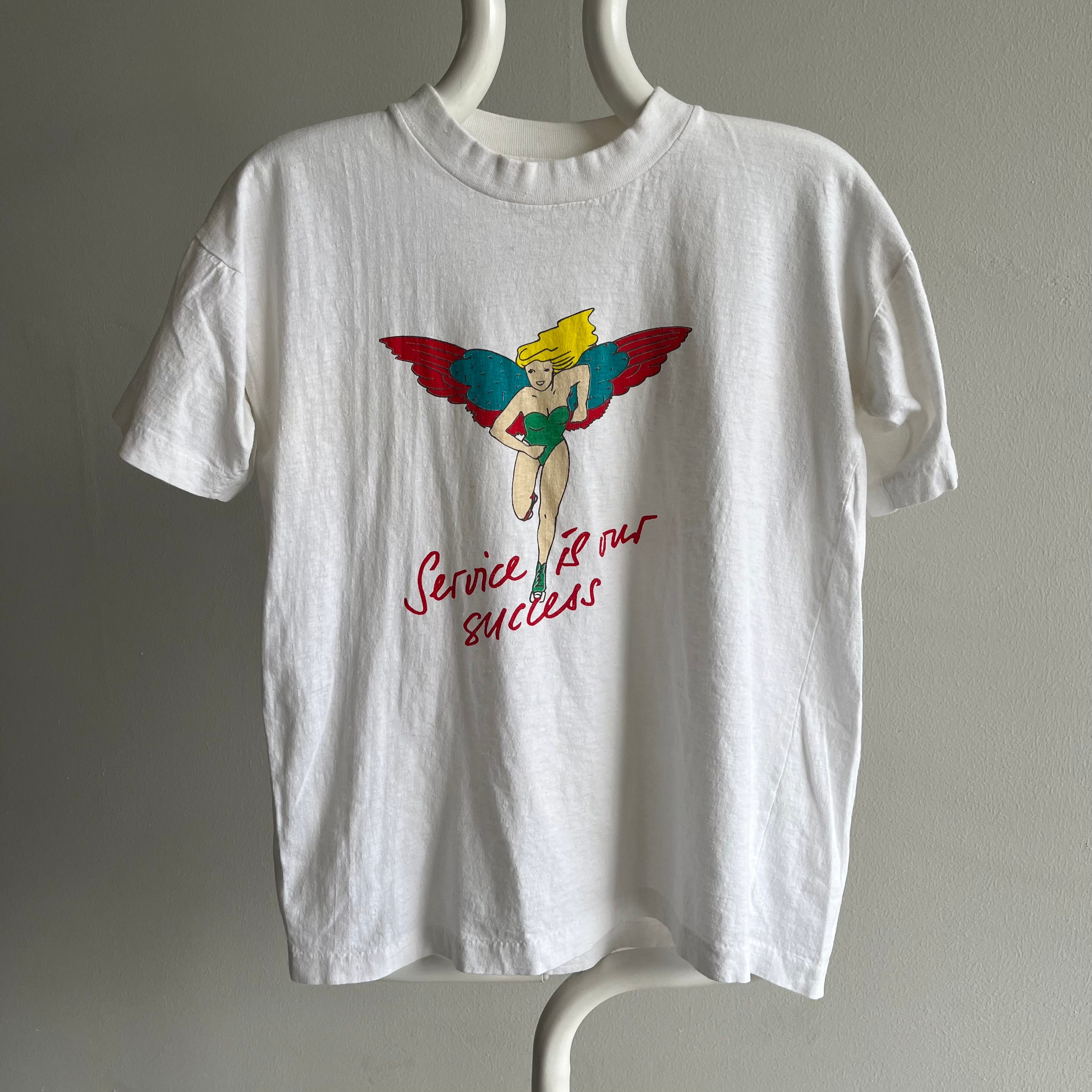 1980s Service Is Our Success - Lauda-Air Advertising T-Shirt