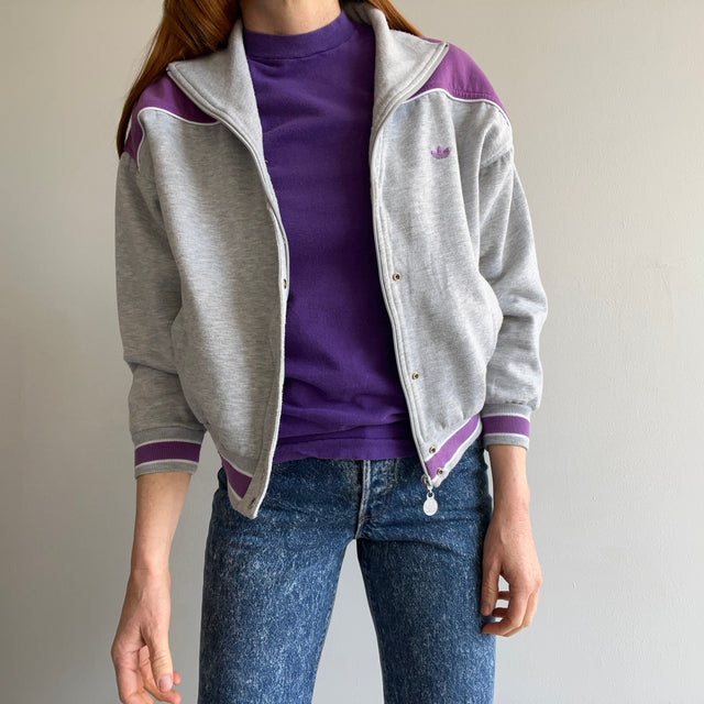 1980/90s Adidas Color Block Sweatshirt Jacket
