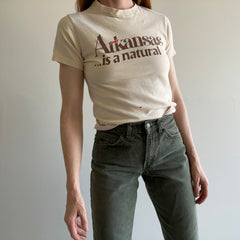 L'Arkansas des années 1970 est un tee-shirt touristique naturel - OLD HANES !!