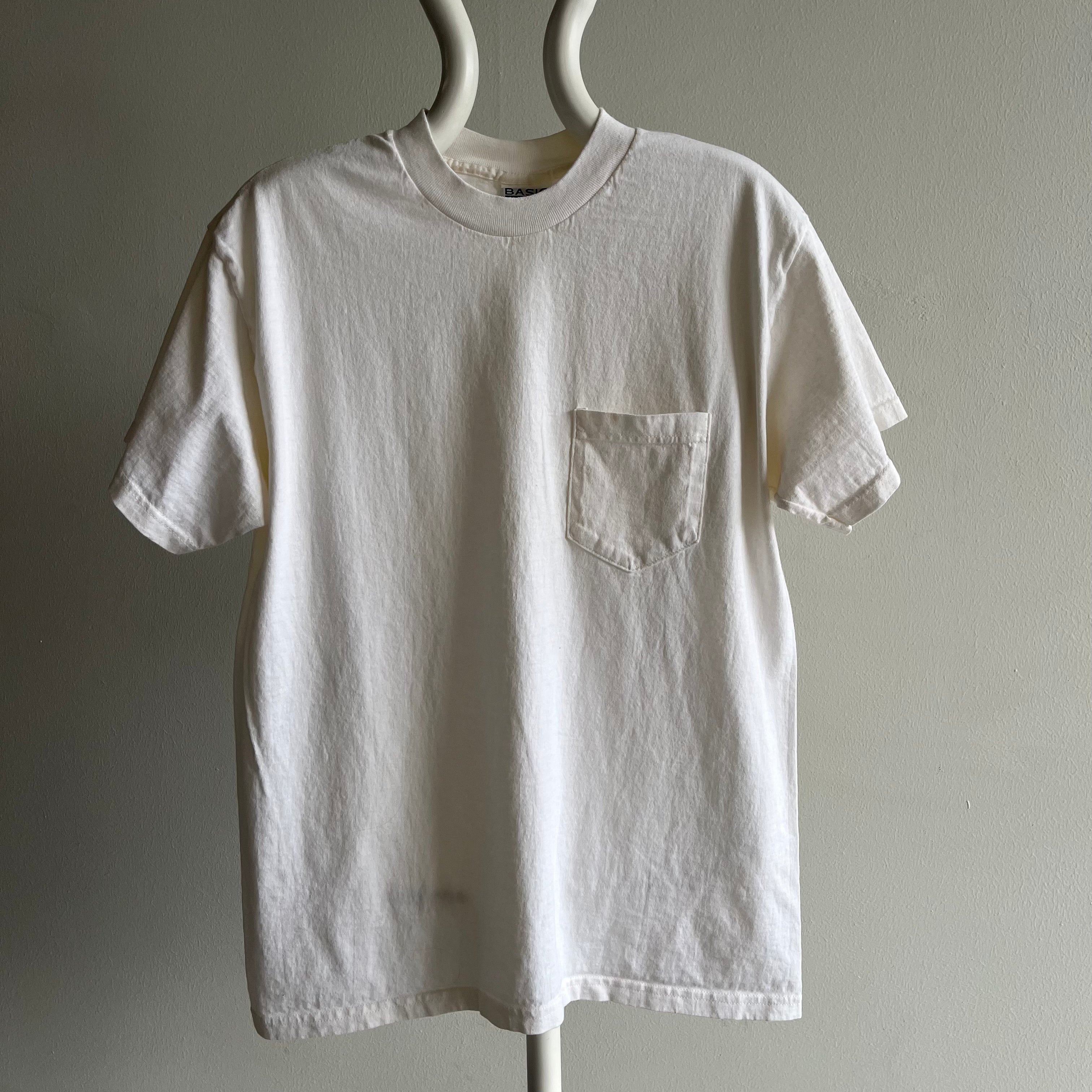 1980/90s White Cotton Pocket T-Shirt