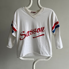 1980s Sasson (!!!!) V-Neck 3/4 Sleeve T-Shirt - !!!! (again)