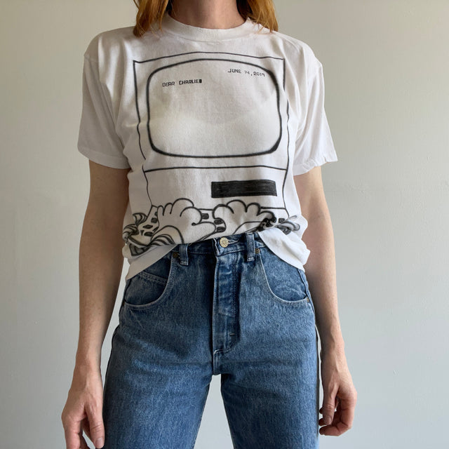 années 1980 ? Cher Charlie Airbrush DIY T-shirt