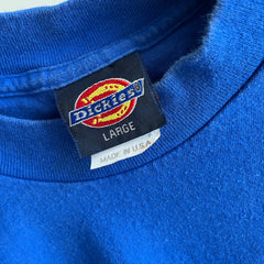 GG - 1980s USA MADE DICKIES Blank Blue Cotton Pocket T-Shirt