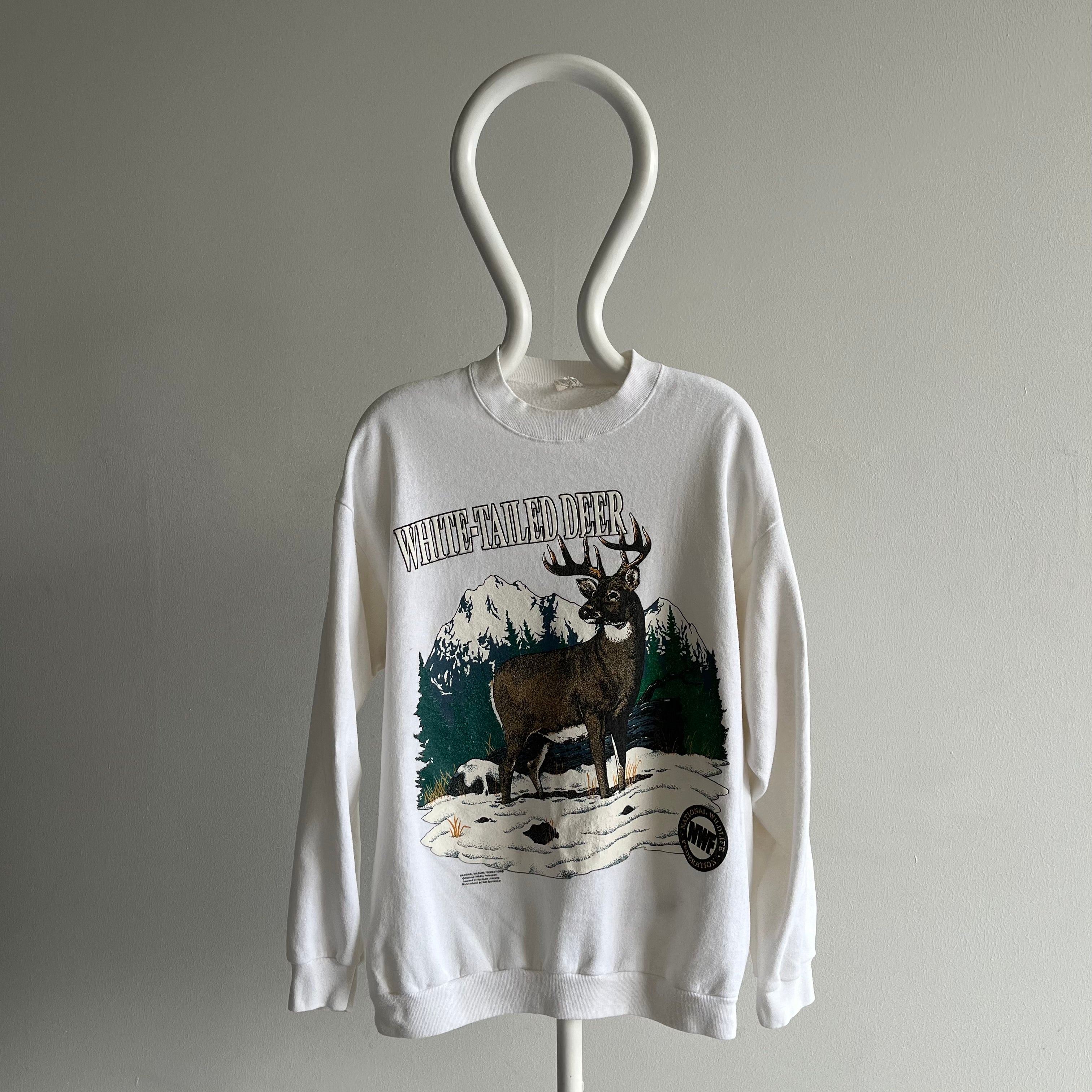 Sweat-shirt cerf de Virginie des années 1980