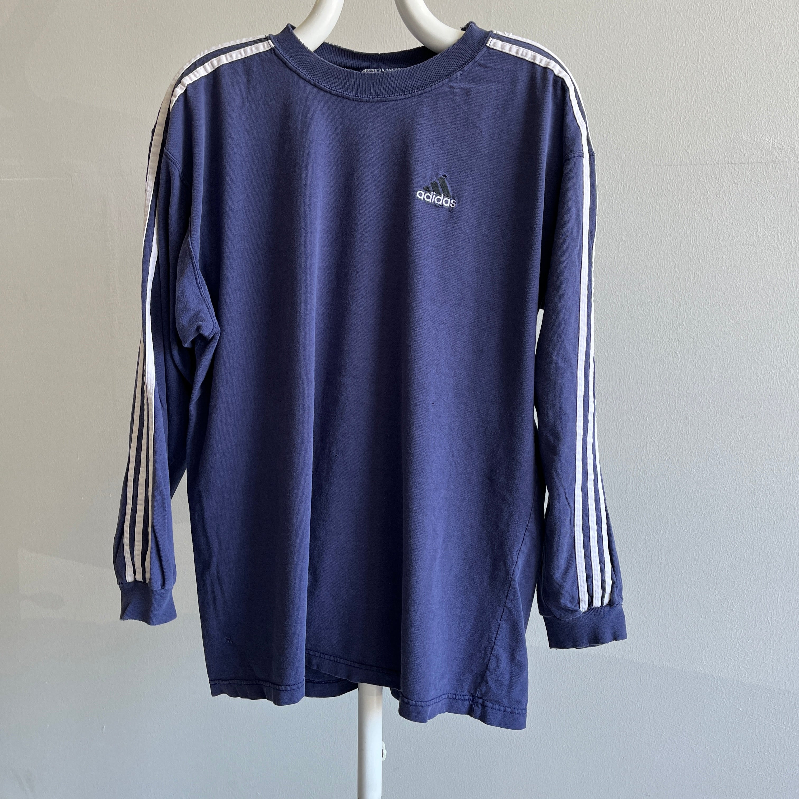 GG - 1990s Nicely Beat Up Adidas Long Sleeve T-Shirt