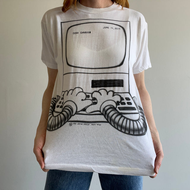 années 1980 ? Cher Charlie Airbrush DIY T-shirt