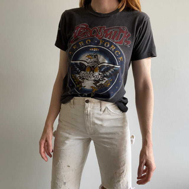 1986 Aerosmith - Aero Force One - T-shirt avant et arrière par Screen Stars !!!!!