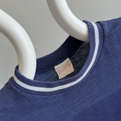 1960/70s Arco Striped Collar Crew Neck T-Shirt