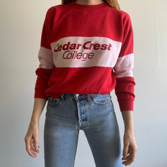 1970s Cedar Crest College Color Block Sweatshirt