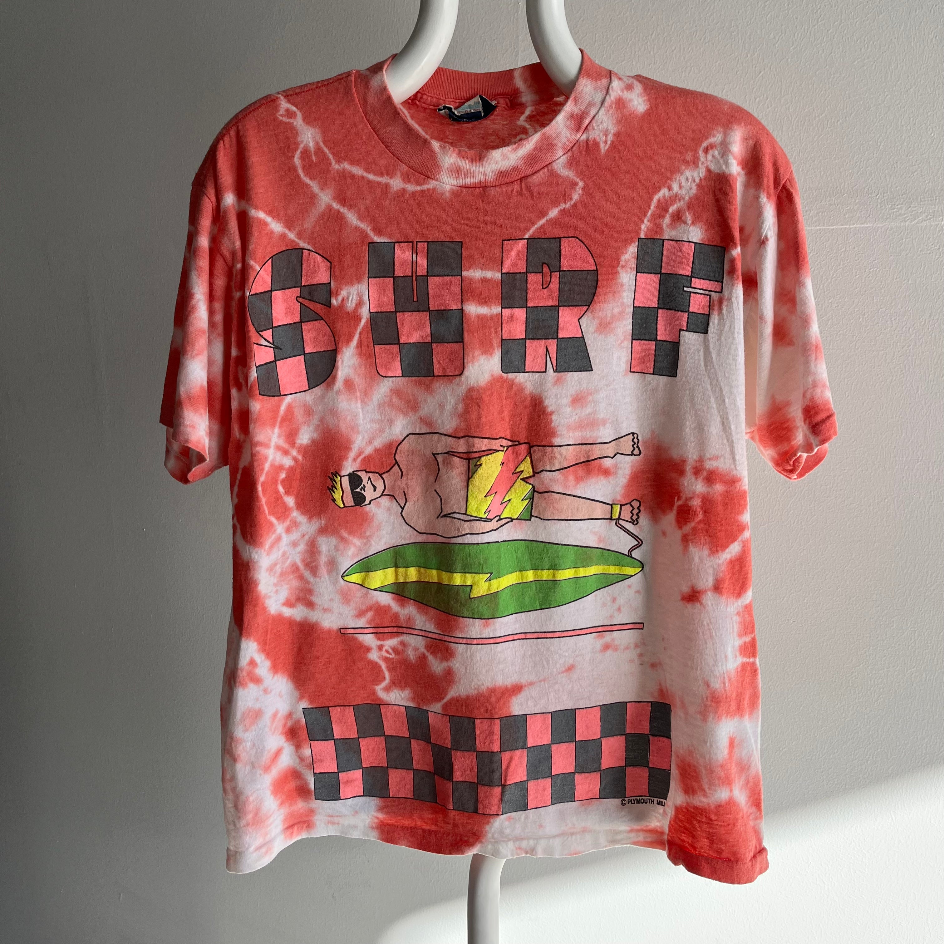 T-shirt teint par nœuds de surf des années 1980 - WOW
