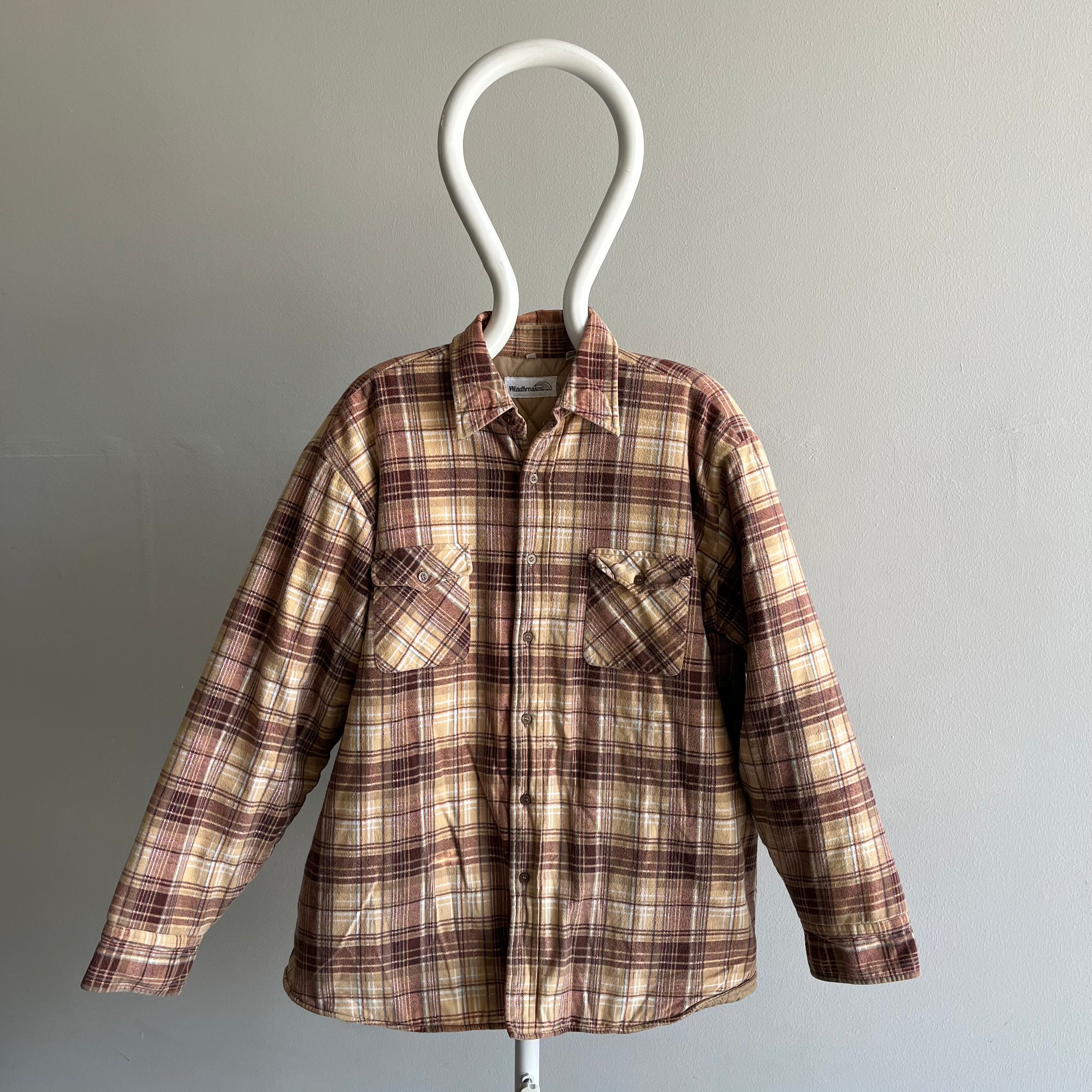 1980s Insulated Oversized Flannel Jacket