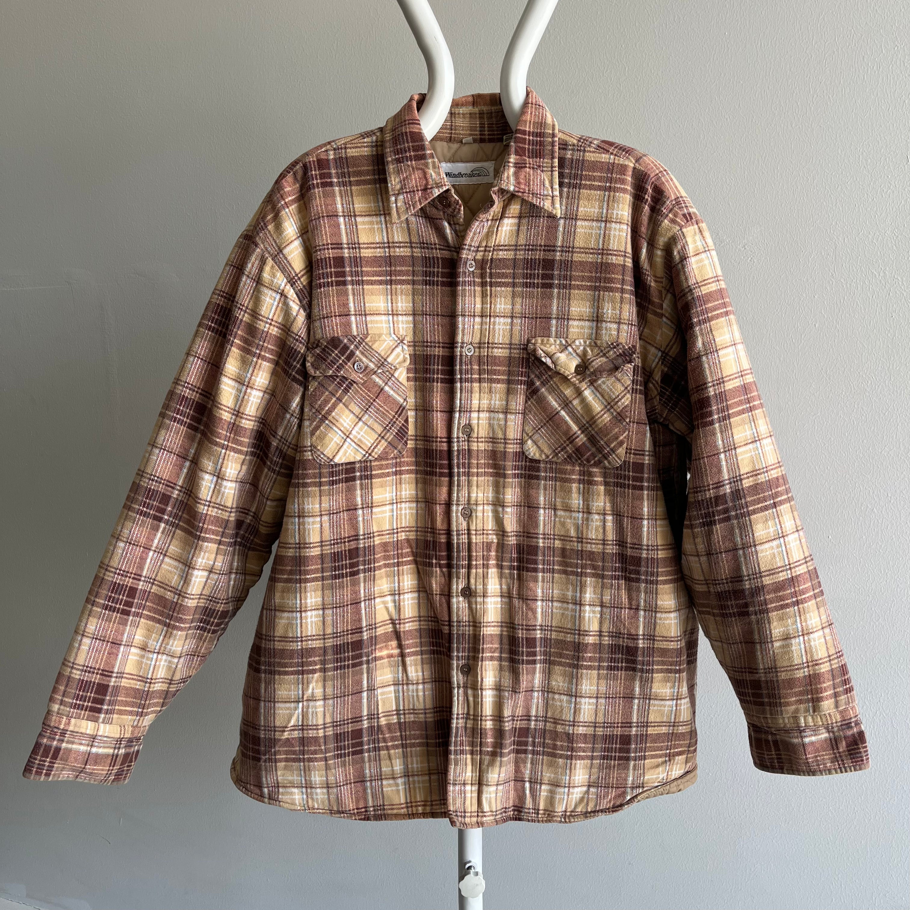 1980s Insulated Oversized Flannel Jacket