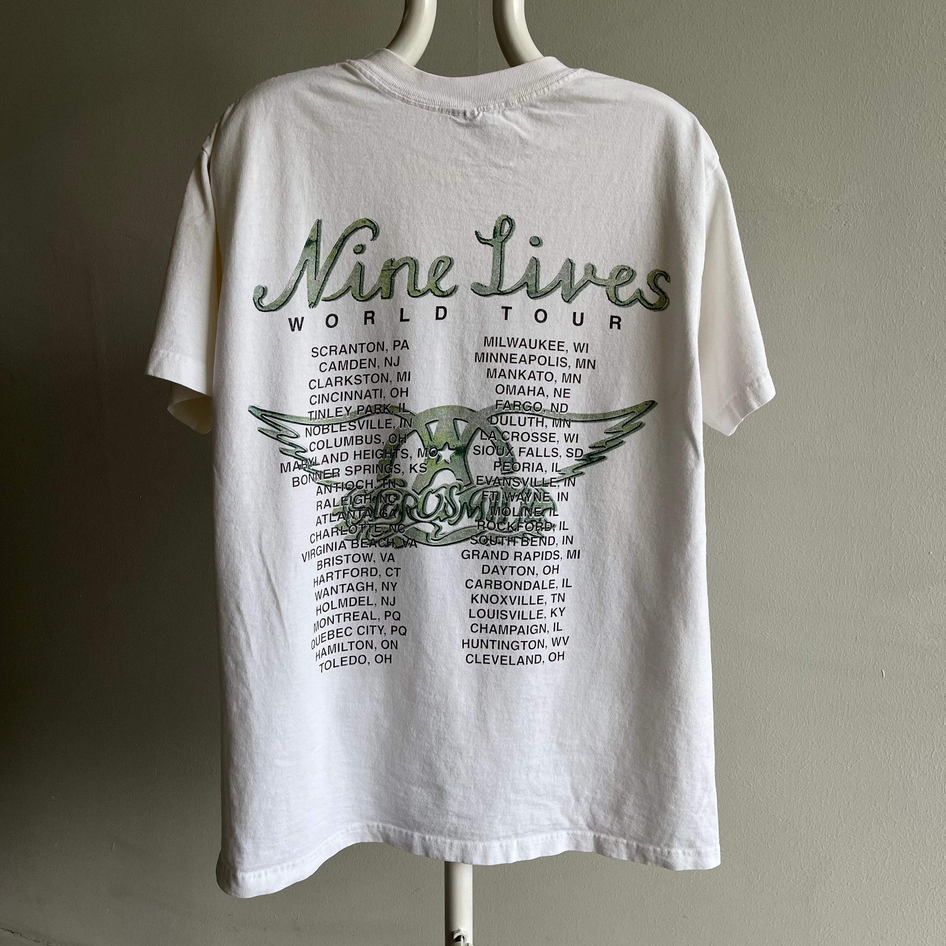 1997 Aerosmith Nine Lives World Tour T-Shirt by Giant