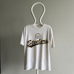 T-shirt Steelers parfaitement déchiré et usé des années 1990