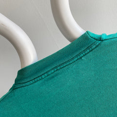 1980s FOTL Teal/Green Blank Cotton Pocket T-Shirt