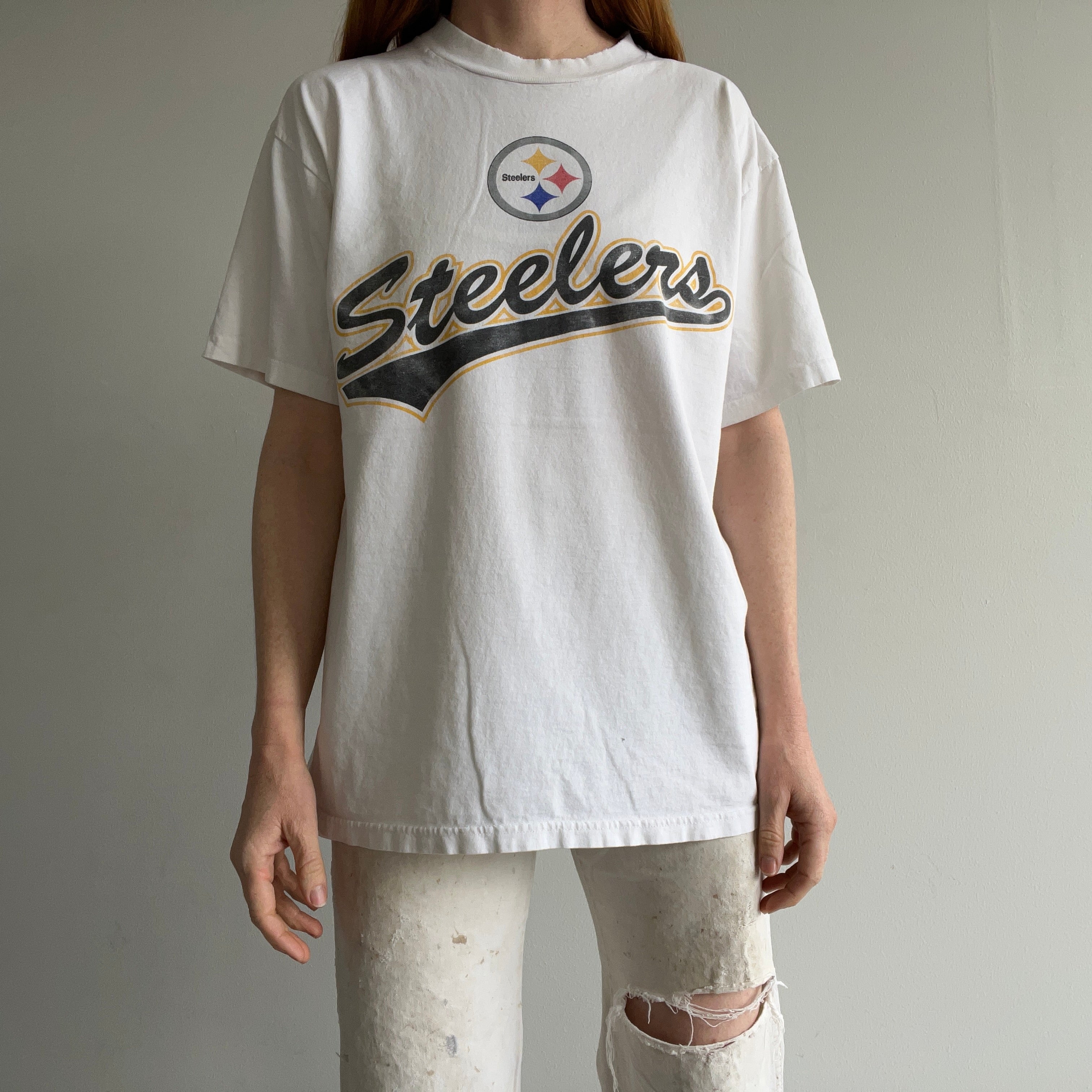 1990s Perfectly Tattered and Worn Steelers T-Shirt