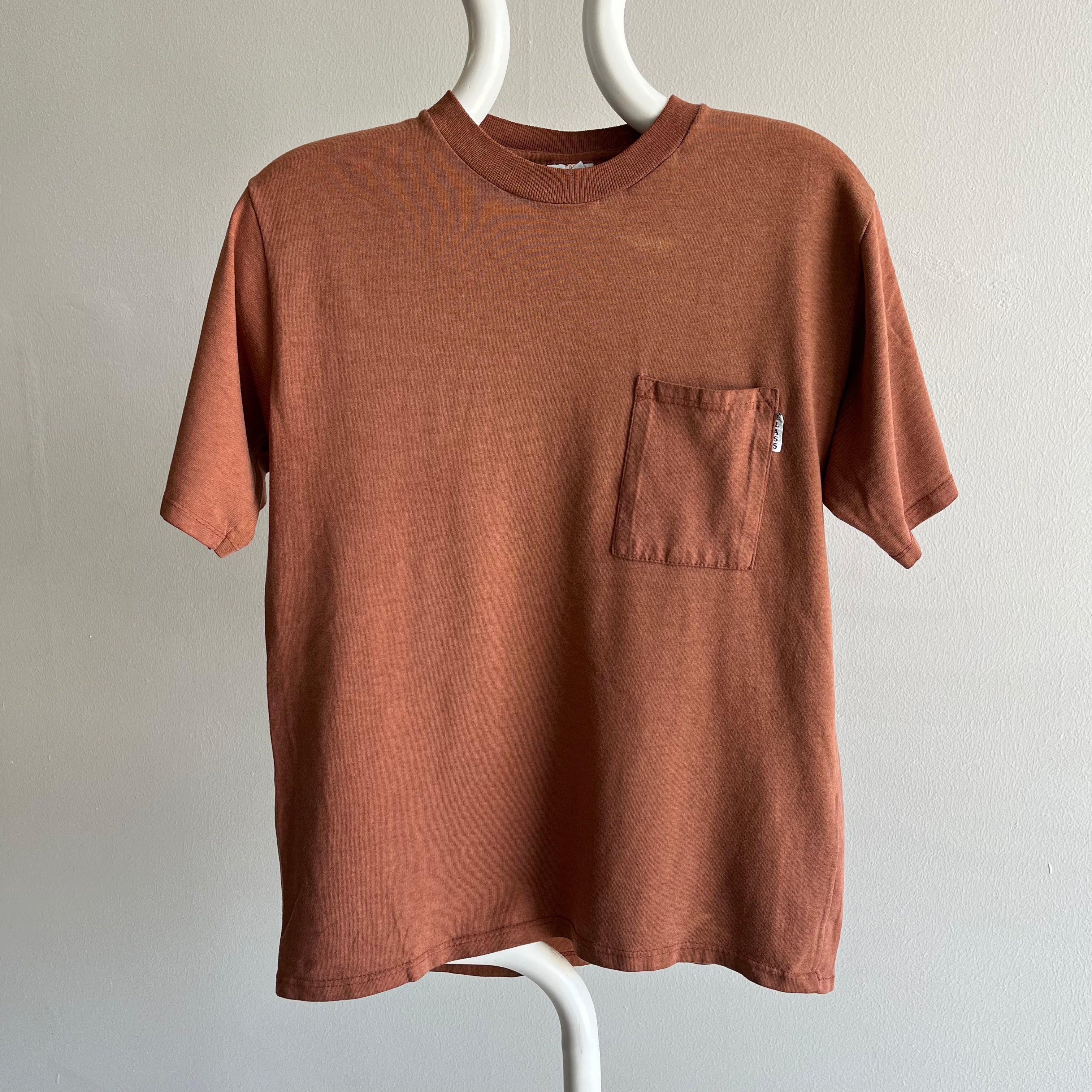 1980s Rusty Brown Pocket T-Shirt by Classic II