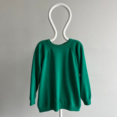 1990s Faded Kelly Green Slouchy Raglan