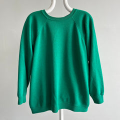 1990s Faded Kelly Green Slouchy Raglan