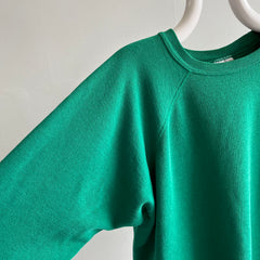 1990s Faded Kelly Green Slouchy Raglan