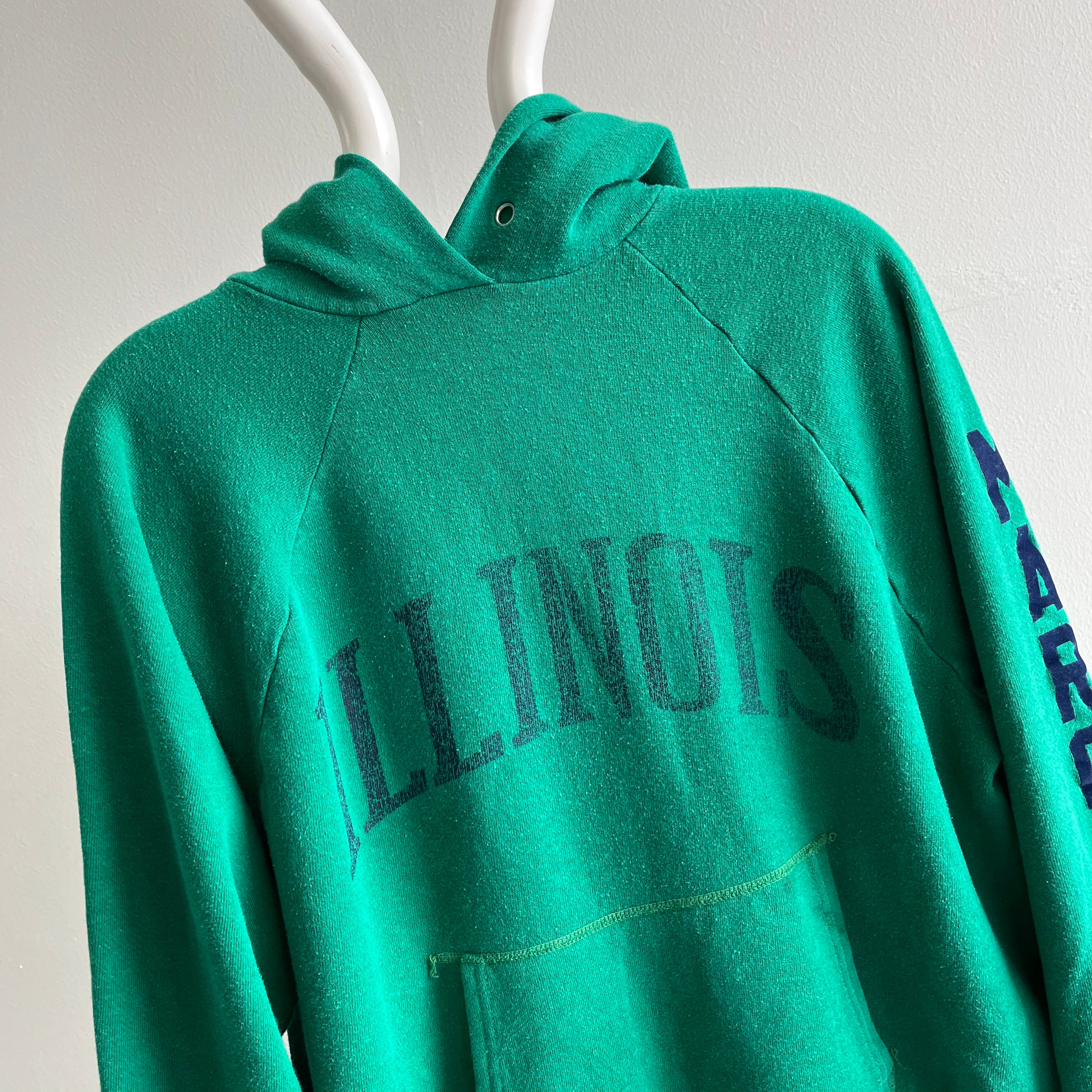 1980s Thin and Worn University Illinois Hoodie That Belonged to Marc