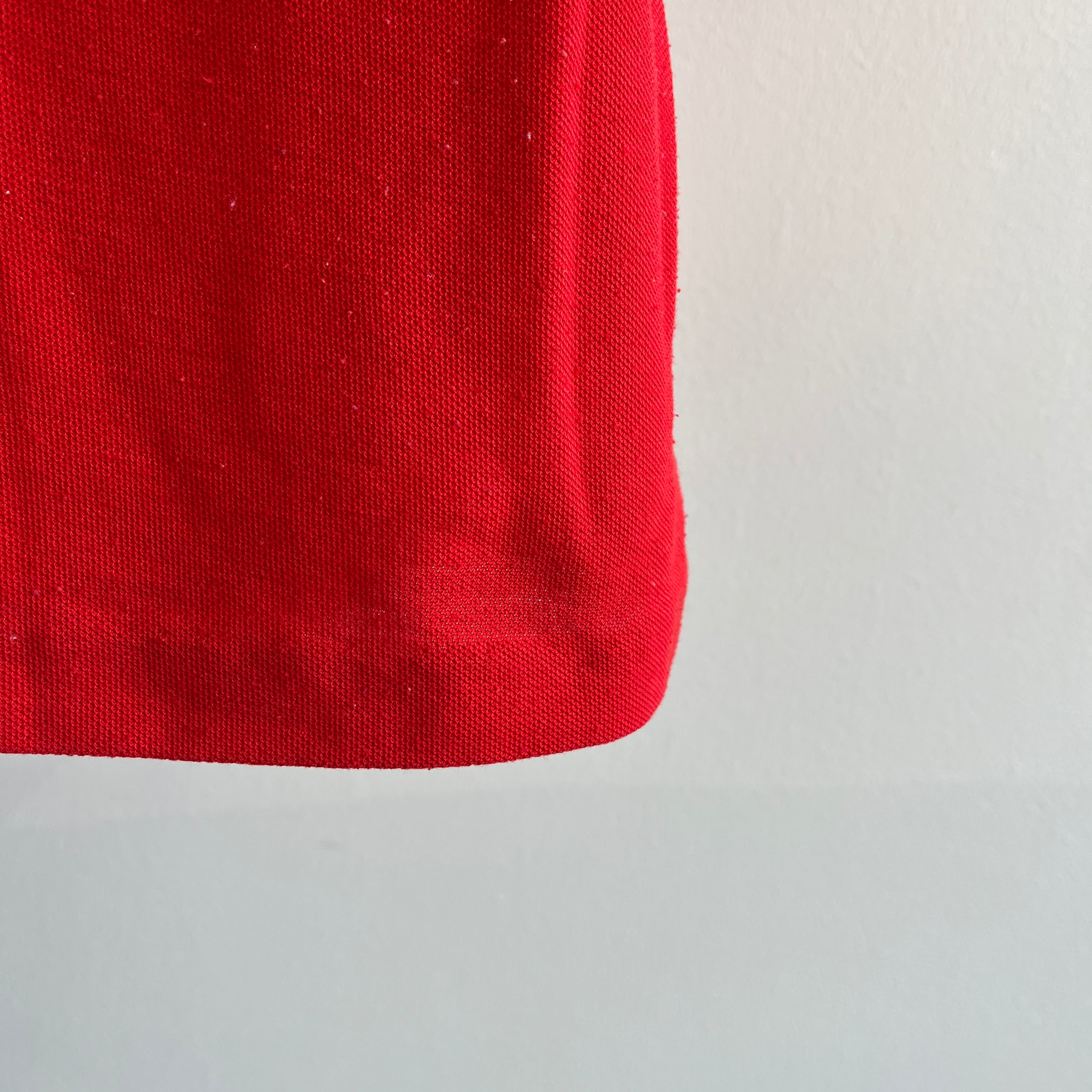 GG 1980s Blank Red Boxy Polo T-Shirt