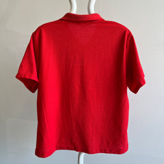 T-shirt polo carré rouge vierge GG des années 1980
