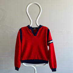 Pull à capuche tricolore GG des années 1970 - Super Duper COol !!