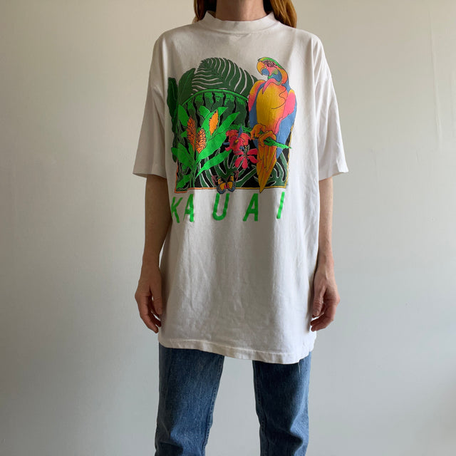 1990 Kauai T-shirt touristique super long par Poly Tees