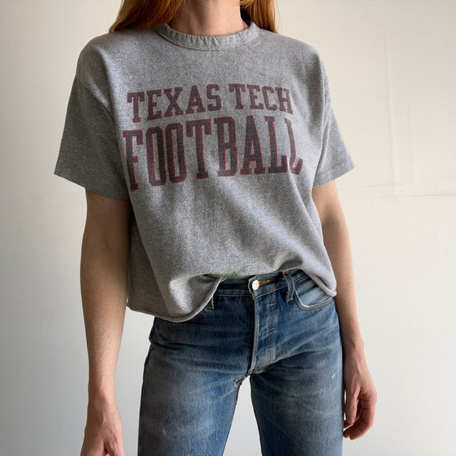 T-shirt court de football Texas Tech Champion des États-Unis des années 1980
