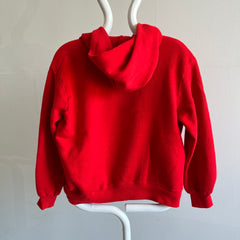 Sweat à capuche zippé rouge GG 1980s par Bassett Walker