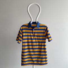 1990s Striped Pocket Golf Polo Shirt 