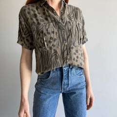 1983ish Animal Print Blouse