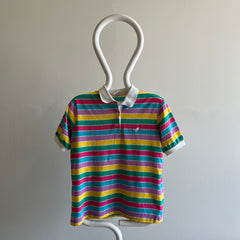 1980s Wrangler Brand SUper Rad Striped Polo T-Shirt - OMG!
