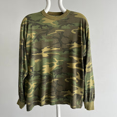 1980s Lightweight and Slouchy Long Sleeve Camo T-Shirt