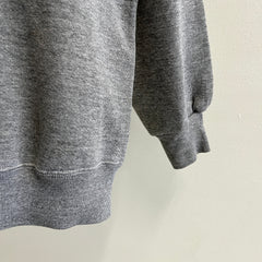 1980s Deep Gray Blank Sweatshirt with Staining