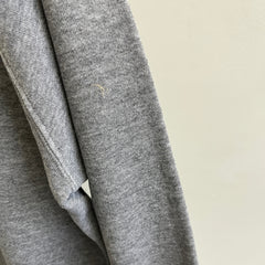 1980s Deep Gray Blank Sweatshirt with Staining