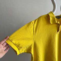 1990s Oversized Vibrant Yellow Polo T-Shirt by Ralph Lauren