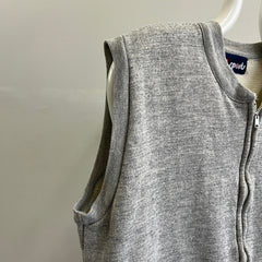 1970s IM Sports Insulated Gray Zip Up Sweatshirt Vest