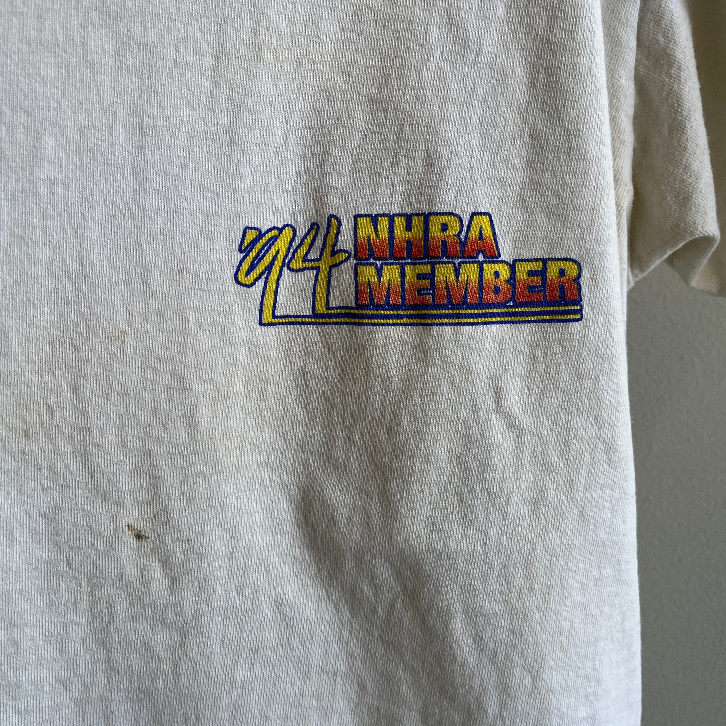 1994 National Hotrod Association Backside T-shirt - Aged with Higher Crew